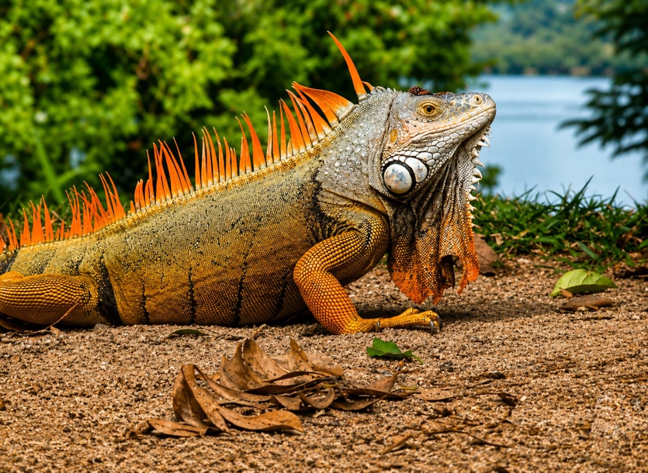 Iguana en su hábitat natural